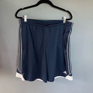 Adidas men’s athletic shorts. Navy. Size Large